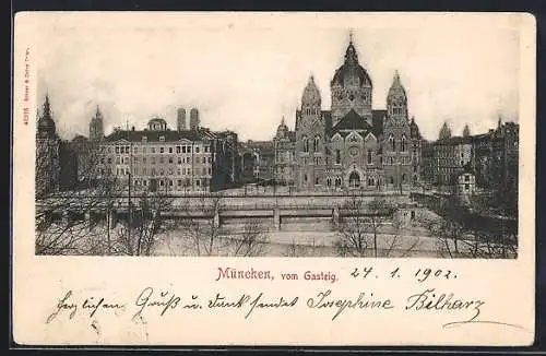AK München-Haidhausen, Panorama vom Gasteig