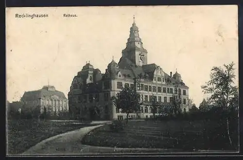 AK Recklinghausen, Rathaus mit Anlagen