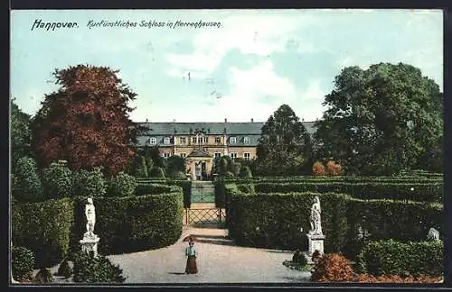 AK Hannover, Kurfürstliches Schloss in Herrenhausen