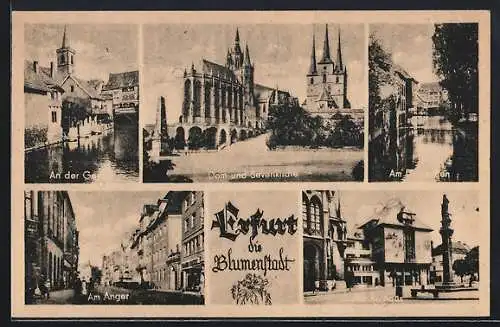 AK Erfurt, Am Anger, Rathaus, Dämmchen