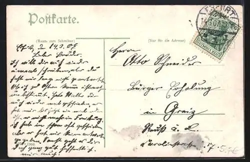 AK Erfurt, Kaiserplatz mit Denkmal