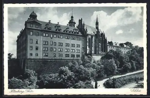 AK Altenburg /Th., Schloss mit Strasse