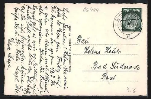 AK Quedlinburg, Marktplatz mit Kirche