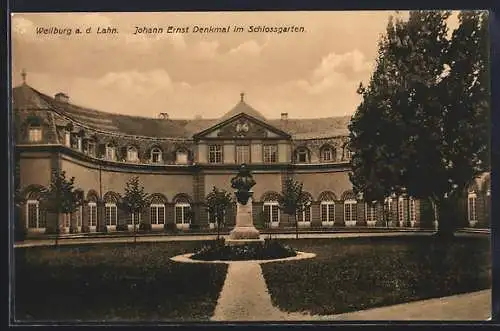 AK Weilburg a. d. Lahn, Johann Ernst Denkmal im Schlossgarten