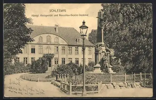 AK Schleswig, Königl. Amtsgericht und Reventlow-Beseler-Denkmal