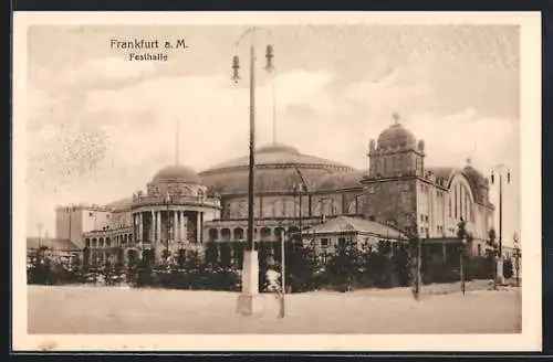 AK Frankfurt-Westend, Blick auf die Festhalle