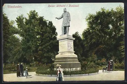 AK Wiesbaden, Kaiser Wilhelm I. Denkmal