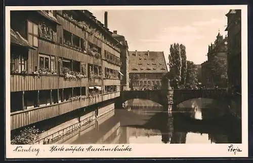 AK Nürnberg, Blick auf die Museumsbrücke