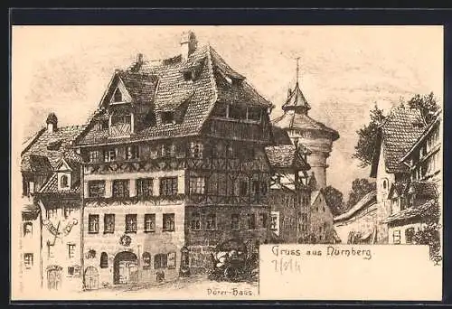 Künstler-AK Nürnberg, Dürer-Haus