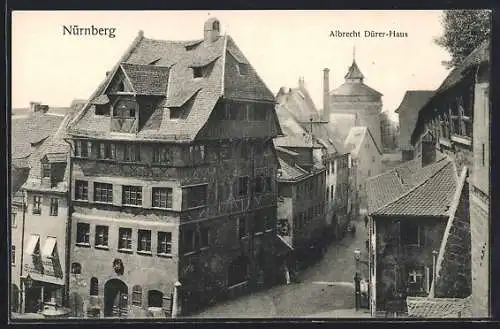 AK Nürnberg, Strassenpartie mit Albrecht Dürer-Haus