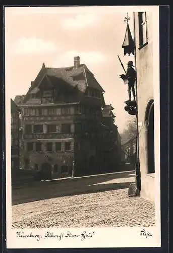 AK Nürnberg, Strassenpartie am Albrecht-Dürer-Haus