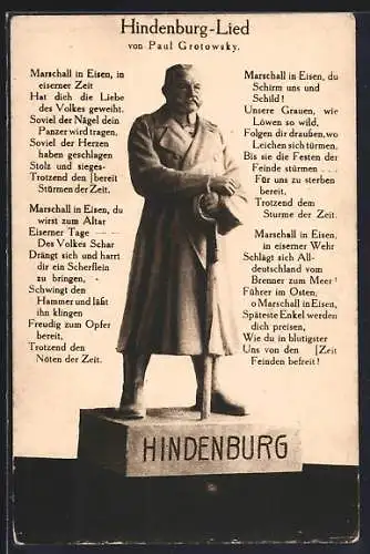 AK Hindenburgstatue, Nagelung zur Kriegshilfe