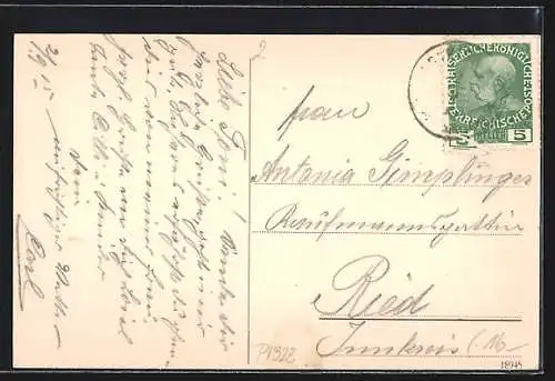 AK Hartkirchen, Ruine Schaumburg, Inneres der Kirche und Gesamtansicht