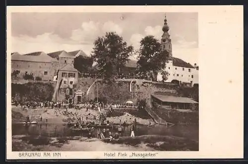 AK Braunau am Inn, Hotel Fink Nussgarten