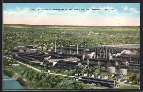 AK Kokomo, IN, Aerial View of Continental Steel Corporation