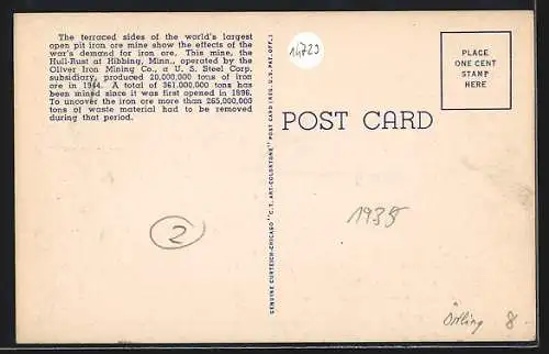 AK Mesabi Iron Range, MN, Open Pit Iron Ore Mine, Bergbau