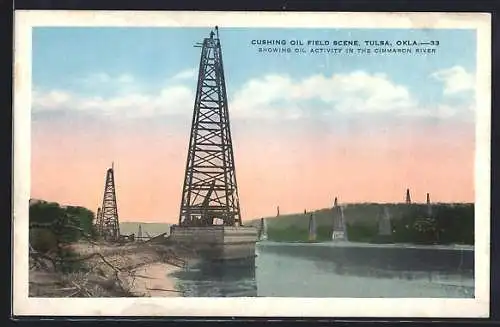 AK Tulsa, OK, Cushing Oil Field Scene