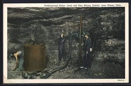 AK Miami, OK, Lead and Zinc Mining District, Underground Scene