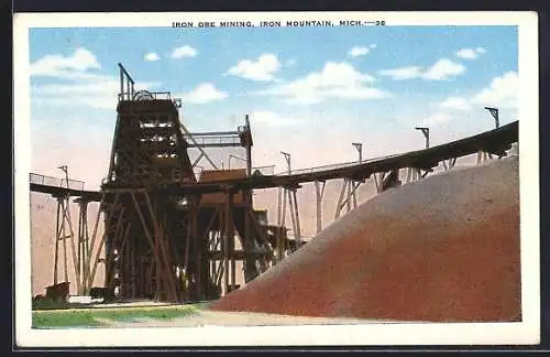 AK Iron Mountain, MI, Iron Ore Mining