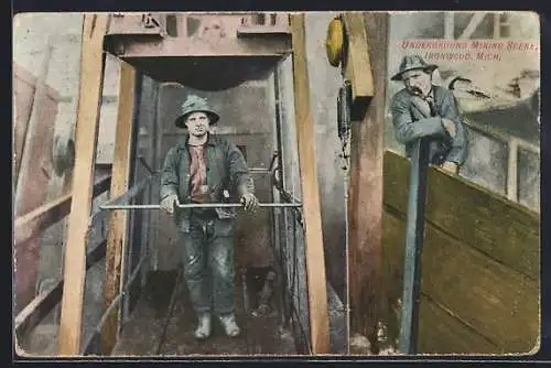 AK Ironwood, MI, Underground mining scene