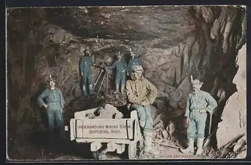 AK Ishpeming, MI, Underground mining scene