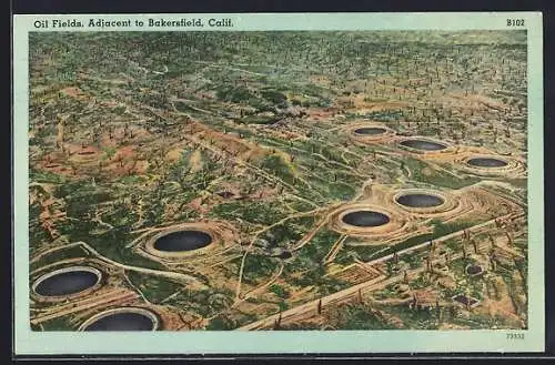 AK Bakersfield, CA, Oil fields, bird`s eye-view