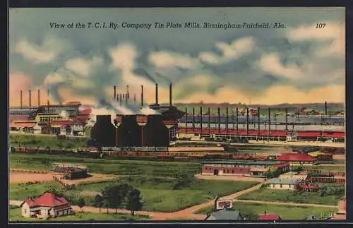 AK Birmingham-Fairfield, AL, View of the T. C. I. Ry. Company Tin Plate Mills