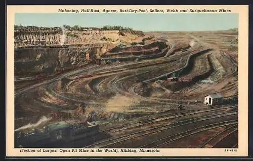 AK Hibbing, MN, Mahoning, Hull-Rust, Agnew, Burt-Day-Pool, Sellers, Webb, and Susquehanna Mines