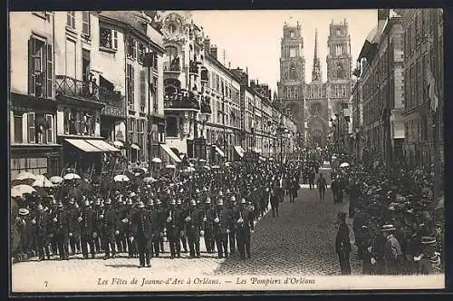 AK Orléans, Les Fetes de Jeanne d`Arc, Les Pompiers d`Orléans