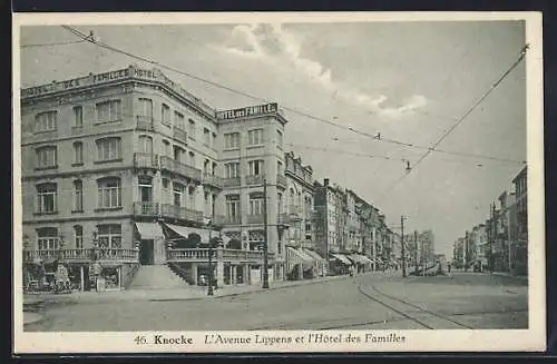 AK Knocke, L`Avenue Lippens et l`Hotel des Familles