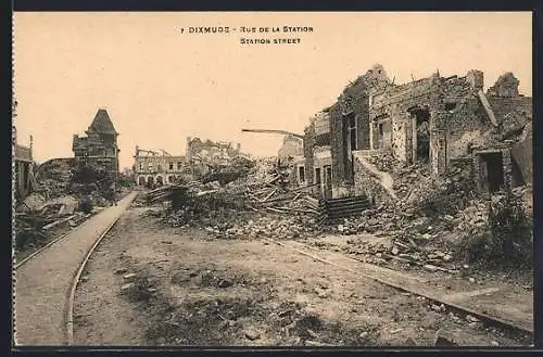 AK Dixmude, Rue de la Station, Ruines