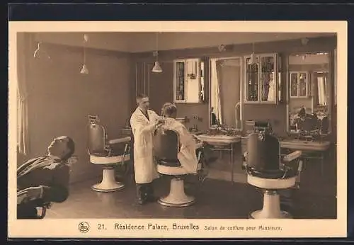 AK Bruxelles, Résidence Palace, Salon de coiffure pour Messieurs