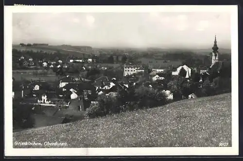 AK Grieskirchen /Oberdonau, Teilansicht mit Kirche