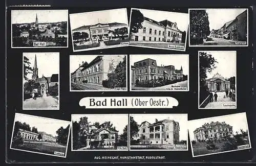 AK Bad Hall /Ober Oestr., Hotel Marienhof Villa Dr. Haidenthaller, Hotel Villa Rabl, Sanatorium