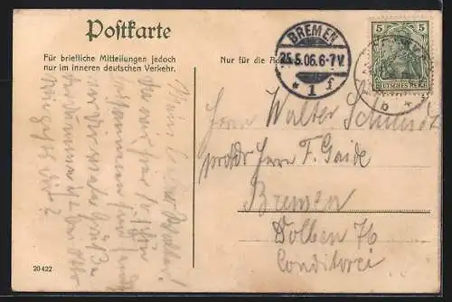 Lithographie Döben, Schloss, Gasthof, Garten