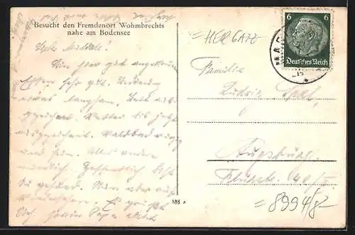 AK Wohmbrechts, Panorama, Strassenansicht & Kirche