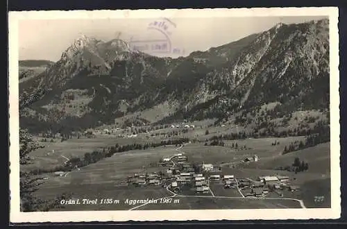 AK Grän i. Tirol, Ortsansicht mit dem Aggenstein