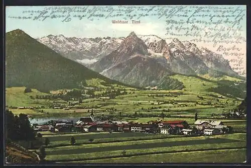 AK Walchsee /Tirol, Totalansicht von einen Berg aus