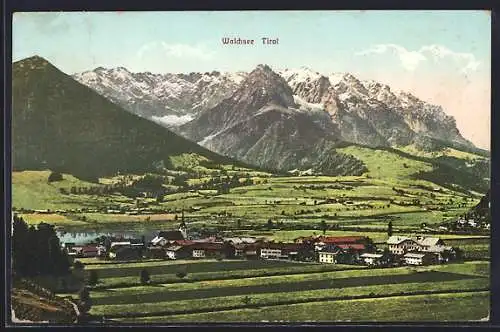 AK Walchsee /Tirol, Totalansicht von einen Berg aus