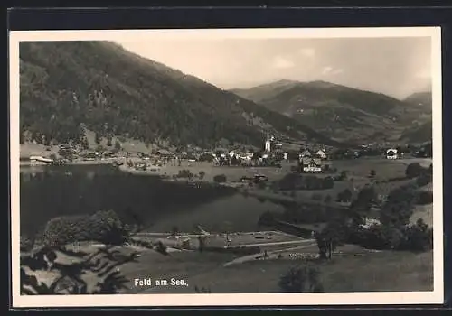 AK Feld am See, Totalansicht von einen Berg aus