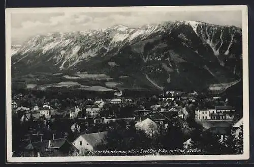 AK Reichenau /N. Do., Ortsansicht mit Rax