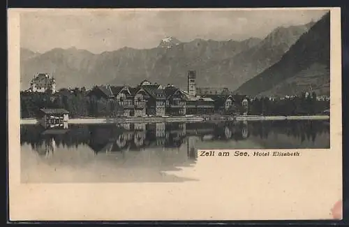 AK Zell am See, Blick zum Hotel Elisabeth