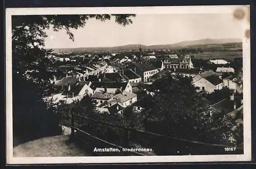 AK Amstetten /Niederdonau, Totalansicht aus der Vogelschau