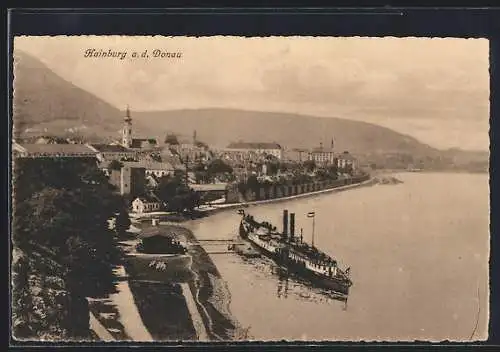 AK Hainburg a. d. Donau, Ortsansicht aus der Vogelschau