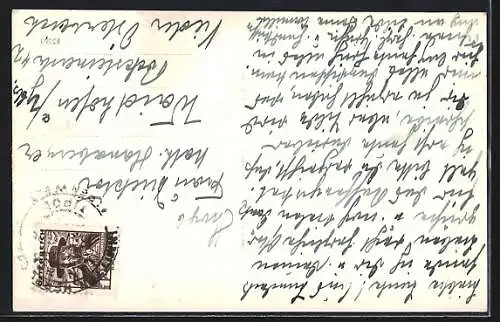 AK Landeck /Tirol, Ortsansicht mit Ruine