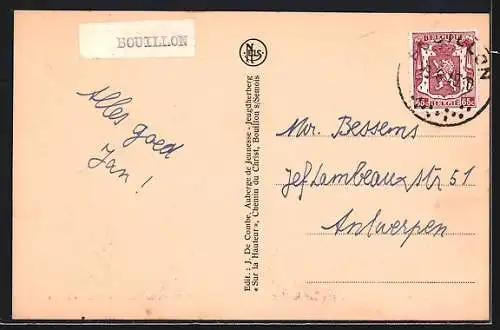 AK Bouillon-sur-Semois, Auberge de Jeunesse Sur la Hauteur Jeugdherberg Chemin duChrist