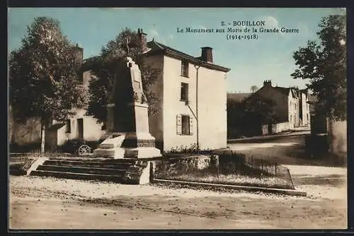 AK Bouillon, Le Monument aux Morts de la Grande Guerre-1914-1918