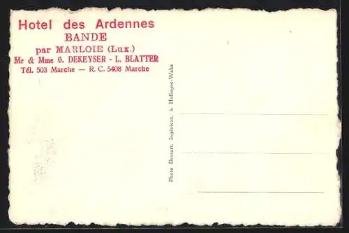 AK Bande, Mèmorial èlevè à la mèmoire des 34 fils de l`Ardenne lachement abattus en la veillèe de Noel 1944