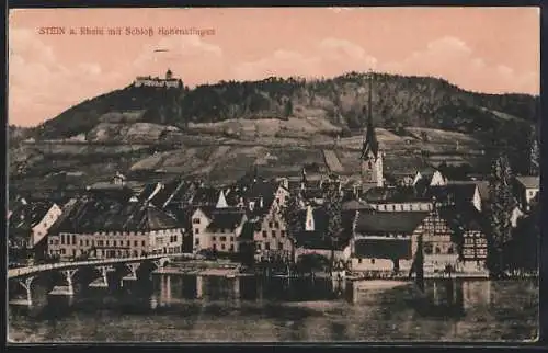 AK Stein am Rhein, Ortsansicht mit Schloss Hohenklingen