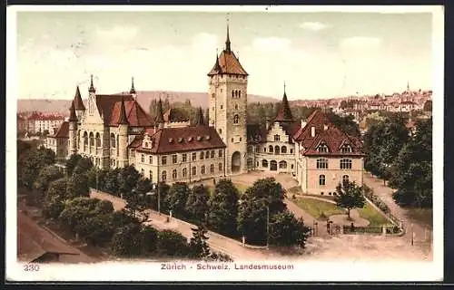 AK Zürich, Schweiz. Landesmuseum